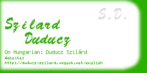 szilard duducz business card